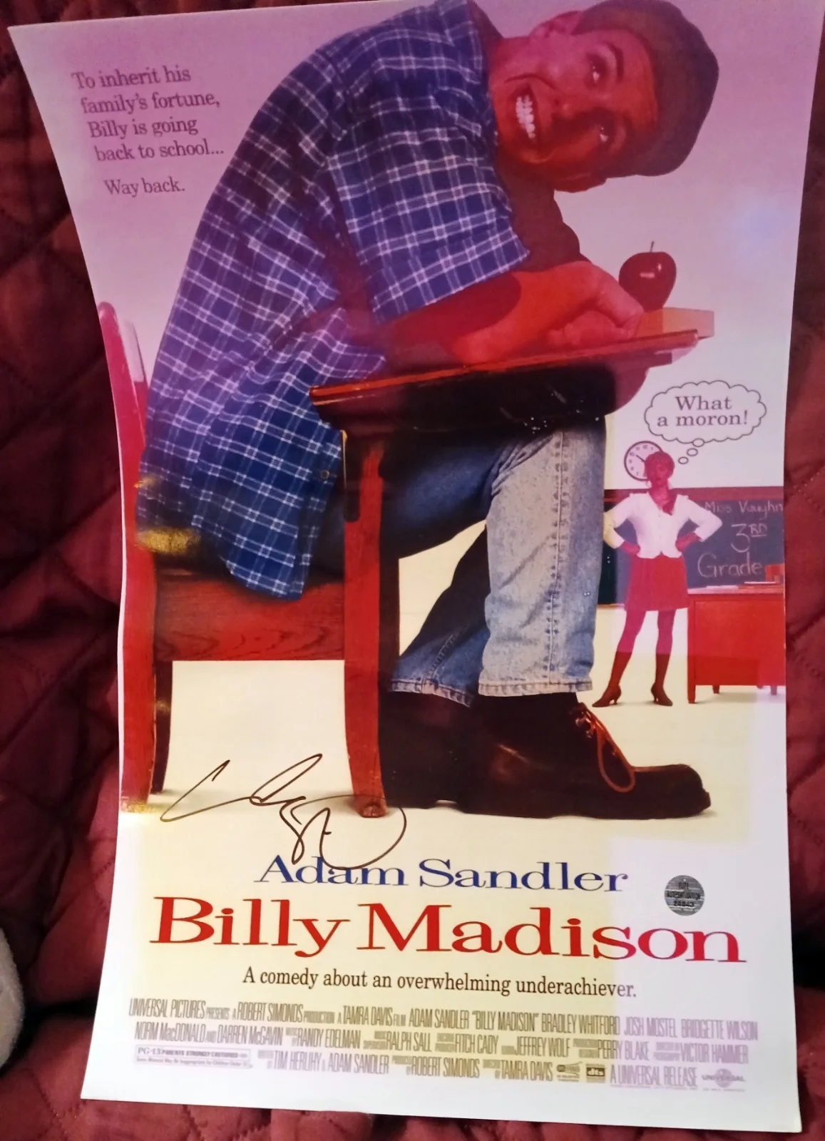 Adam Sandler — Adam Sandler Signed Autographed 11x17 Movie Poster - comes with original COA, изображение 5