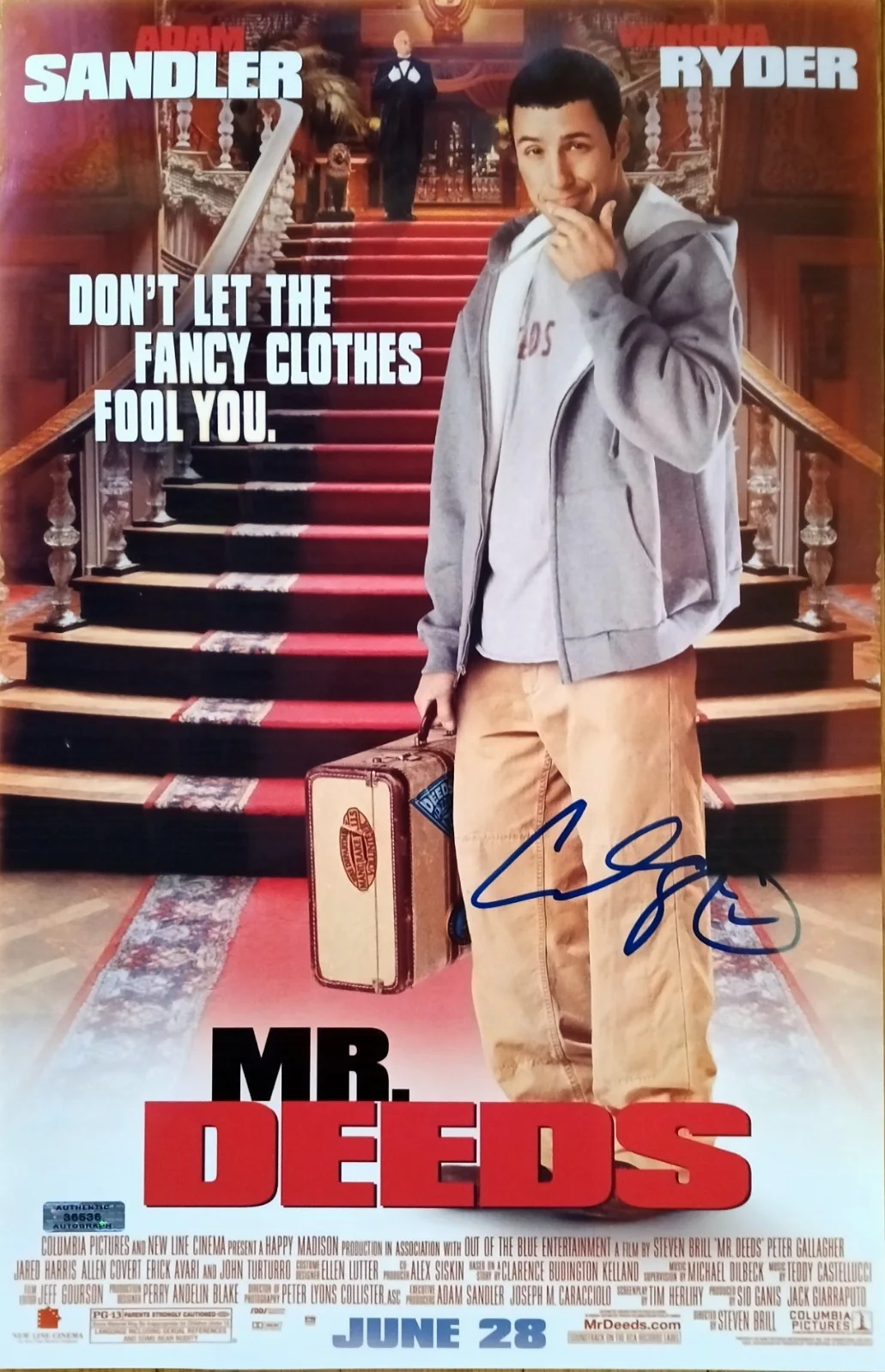 Adam Sandler — Adam Sandler Signed Autographed 11x17 Movie Poster - comes with original COA, image 5