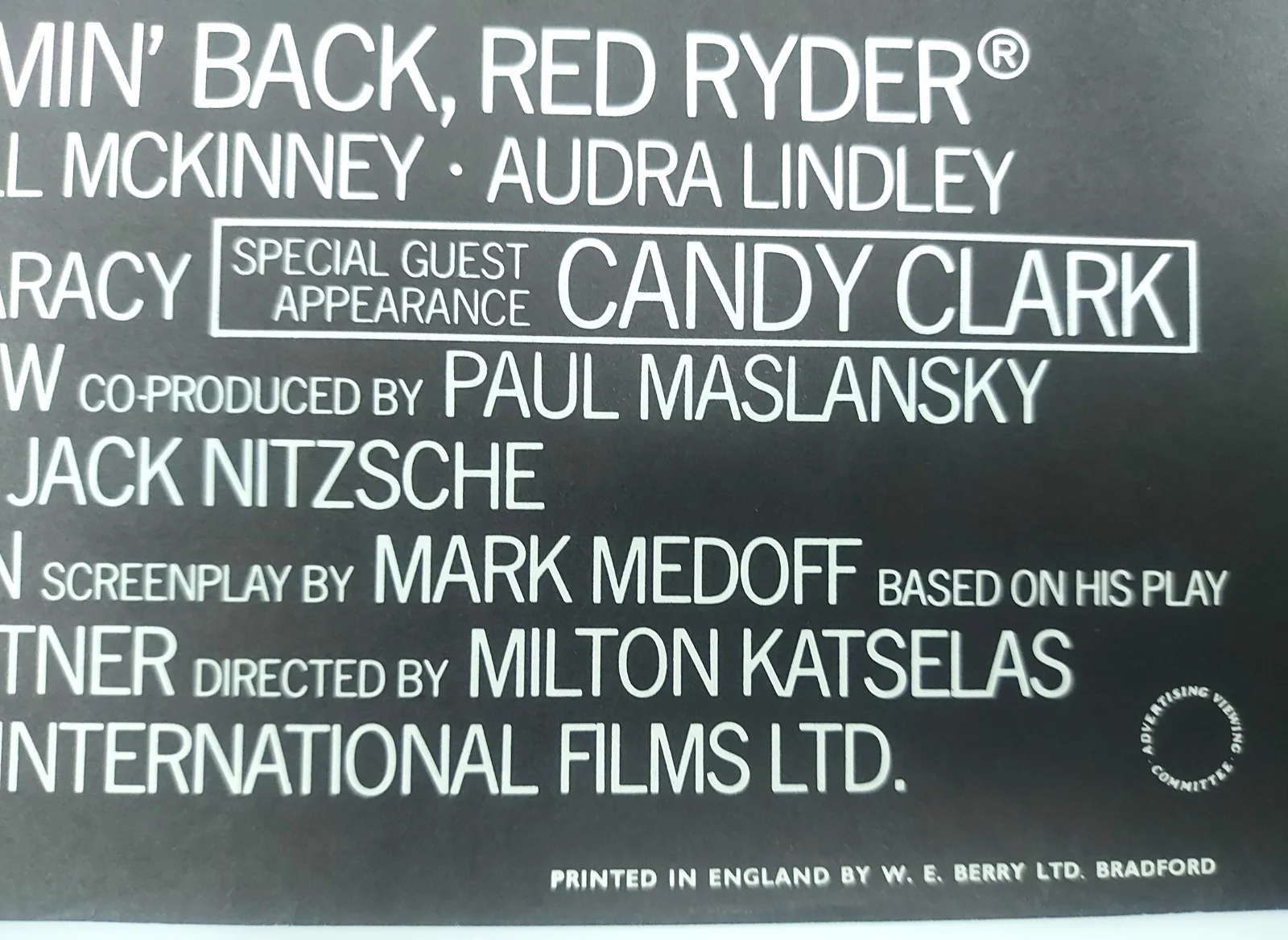 PHOBIA / WHEN YOU COMIN BACK RYDER ORIGINAL UK QUAD DOUBLE BILL FILM POSTER 1980, изображение 4
