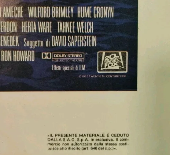 Cocoon Italian Original Movie Poster Cinema. 1985 Rolled, изображение 2