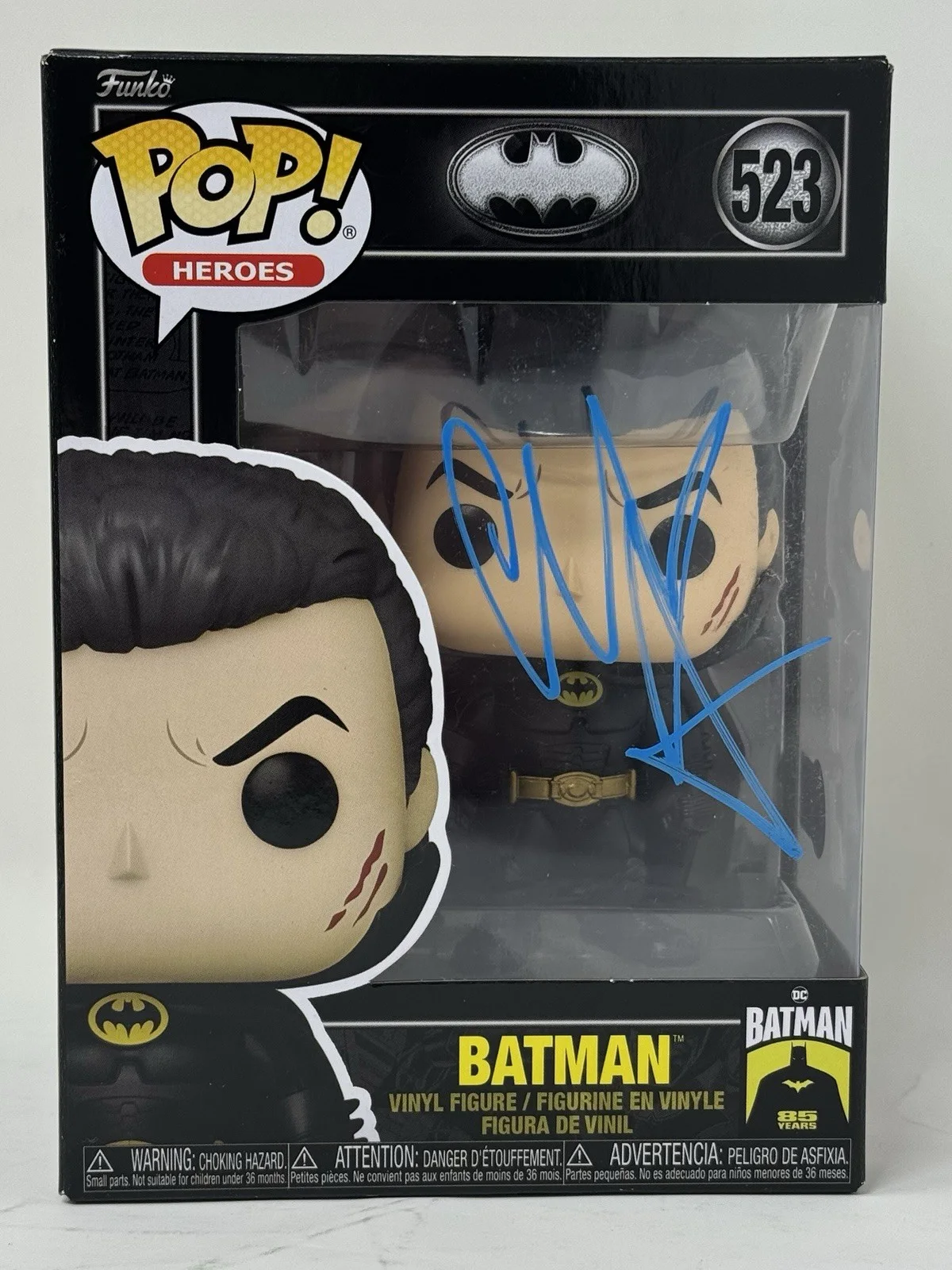 Christian Bale — Christian Bale Signed Autograph Batman Funko Pop 523 The Dark Knight Beckett COA, image 2
