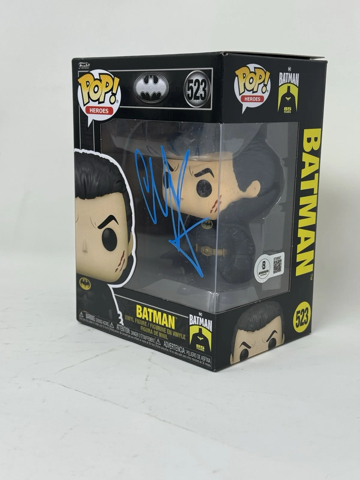 Christian Bale — Christian Bale Signed Autograph Batman Funko Pop 523 The Dark Knight Beckett COA, image 3