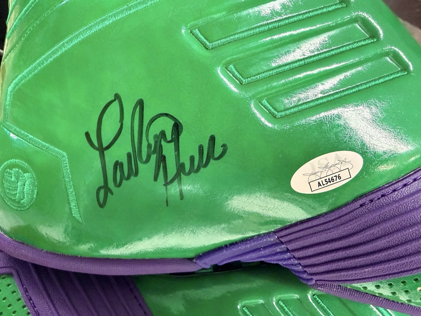 Stan Lee, Lou Ferrigno — Stan Lee And Lou Ferrigno (Original Hulk) Signed Limited Adidas Hulk Sneakers, image 4
