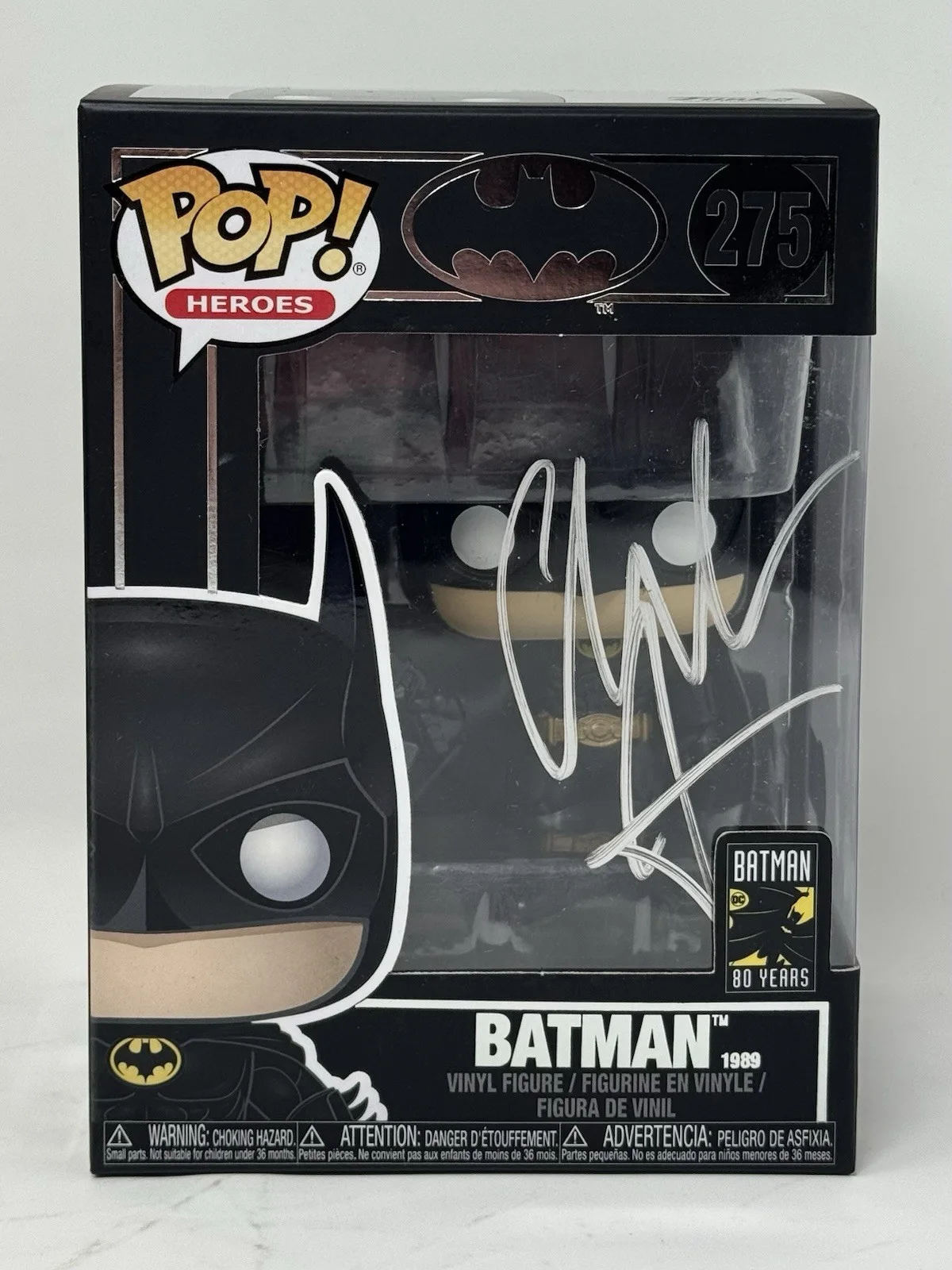 Christian Bale — Christian Bale Signed Batman Funko Pop Autograph The Dark Knight 275 Beckett COA, изображение 2