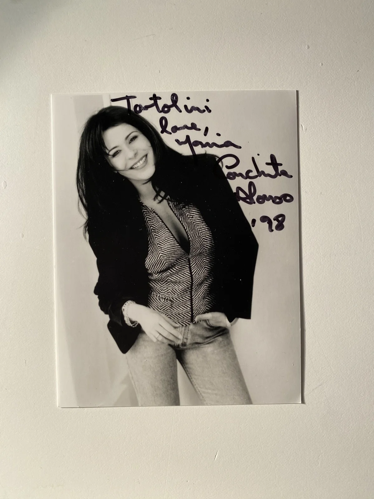 Maria Conchita Alonso — Maria Conchita Alonso Actress Signed 8x10 Matte Photo JSA Authenticated