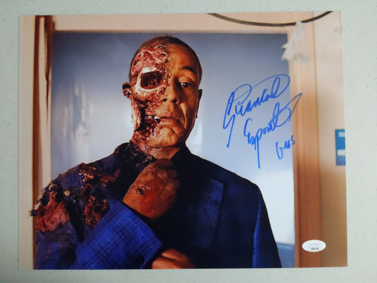 Giancarlo Esposito — Giancarlo ESPOSITO Breaking Bad Signed 11x14 PHOTO Gus Fring JSA BAS COA A
