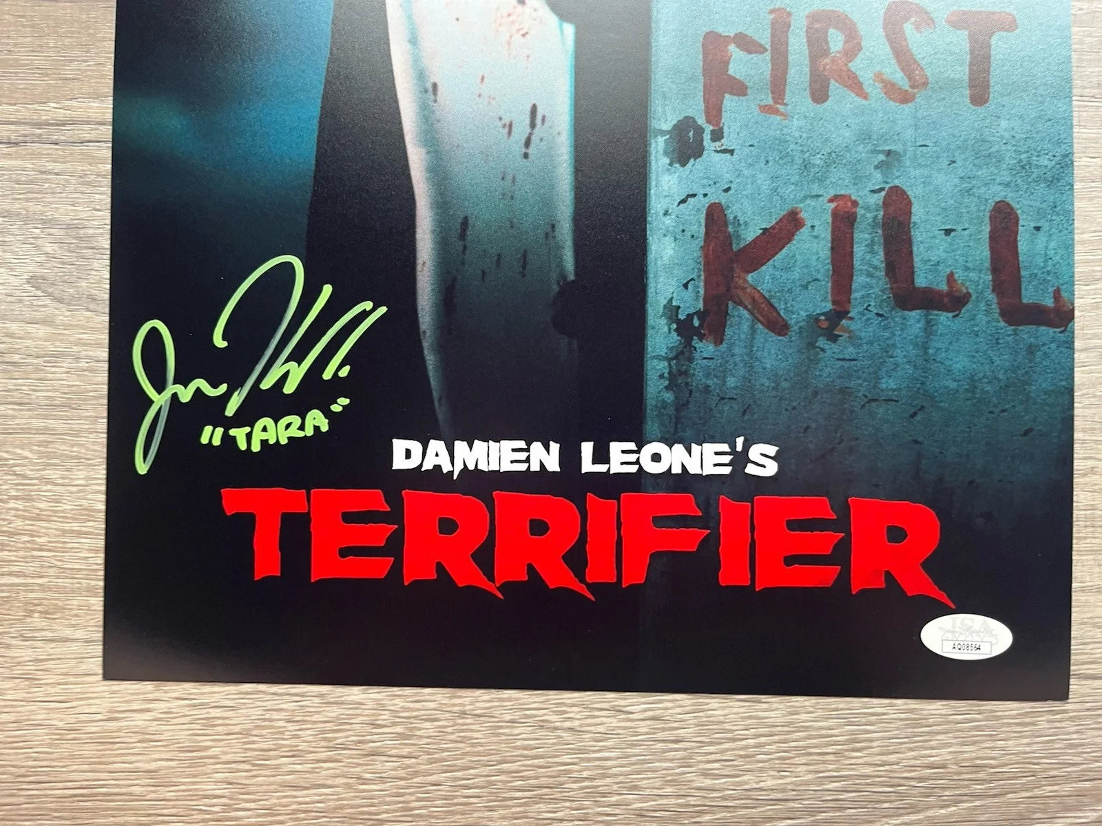 Jenna Kanell — Jenna Kanell Signed Terrifier 11x17 Photo JSA COA Tara Heyes Art The Clown, изображение 3