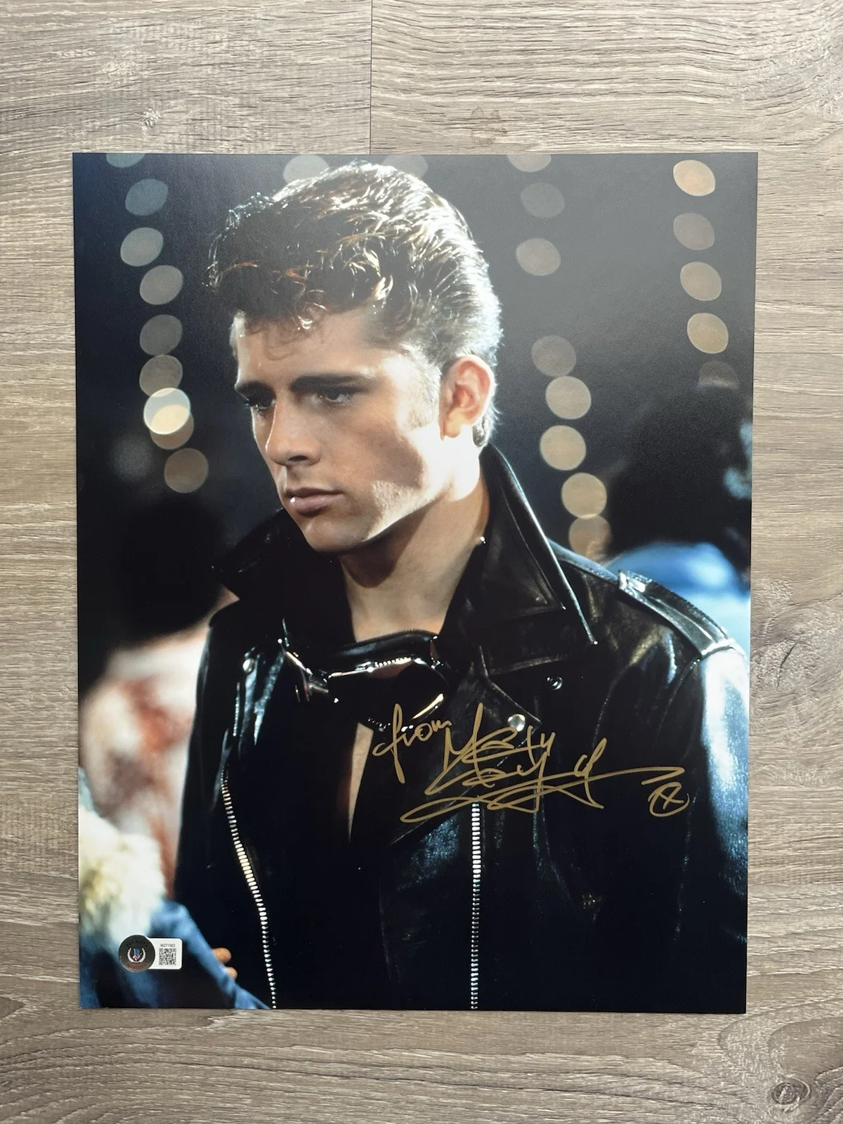 Maxwell Caulfield — Maxwell Caulfield Signed Michael Carrington 11x14 Photo Beckett COA Grease 2, изображение 2
