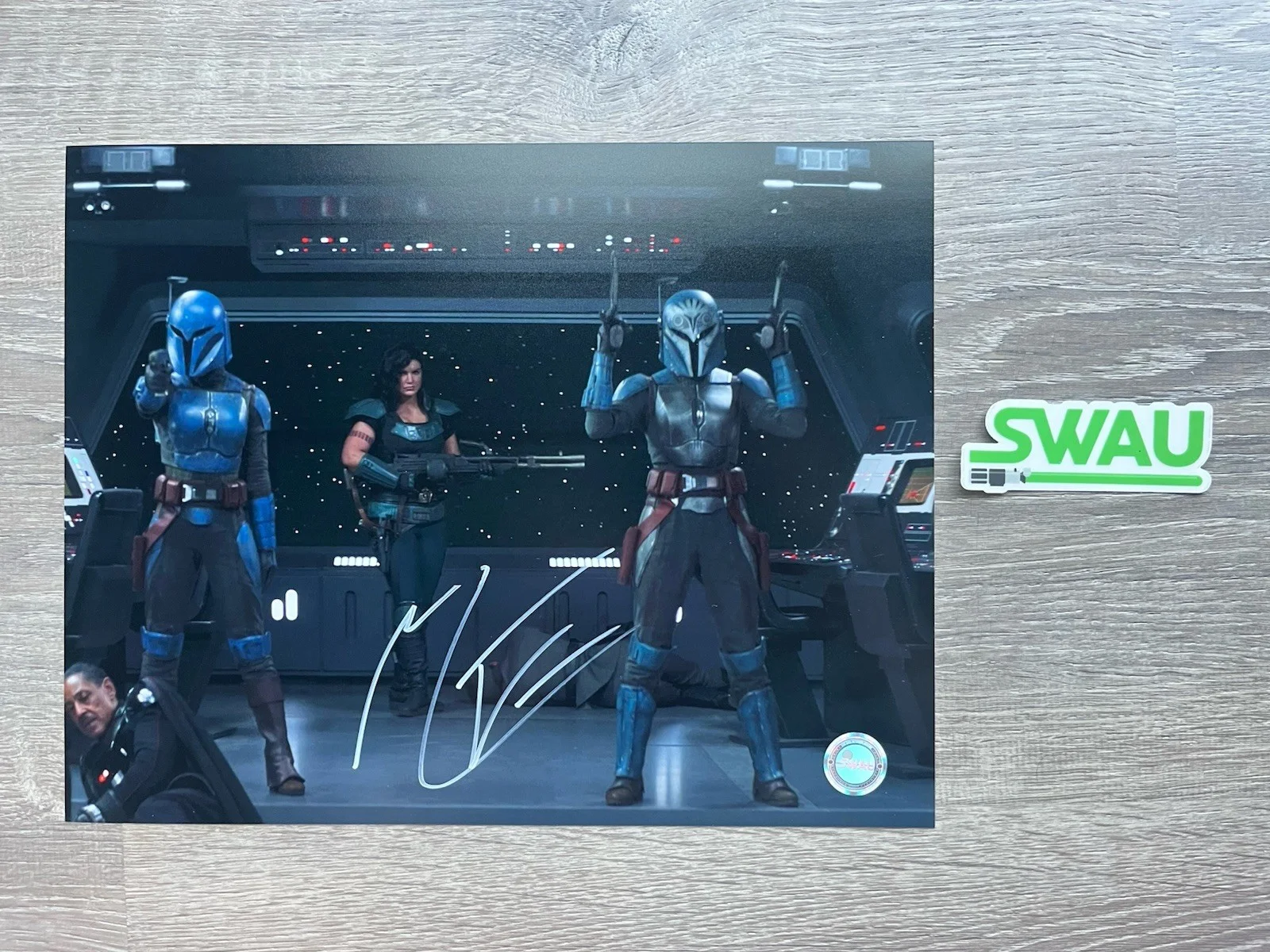 Mercedes Varnado — Mercedes Varnado Signed Mandalorian 11x14 Photo SWAU COA Star Wars Sasha Banks