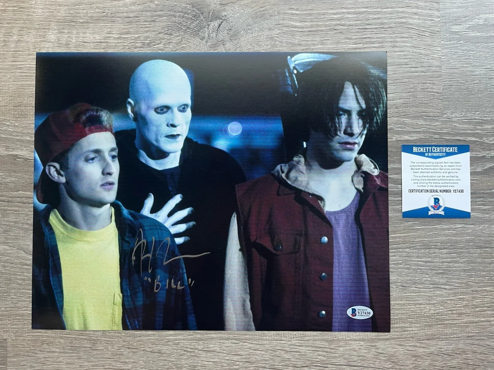 Alex Winter — Alex Winter Signed Bill & Ted 11x14 Photo Beckett COA