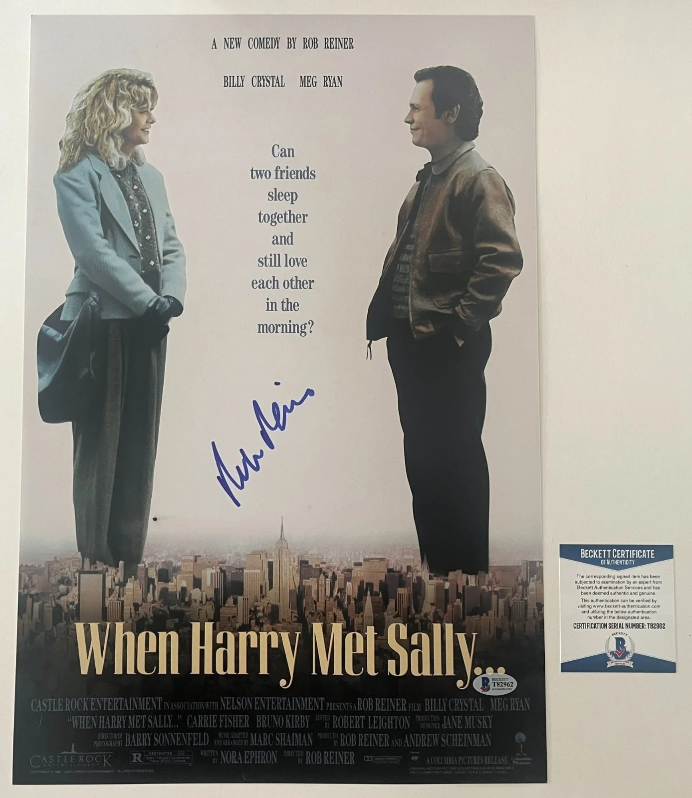 ROB REINER SIGNED WHEN HARRY MET SALLY 12x18 PHOTO w/EXACT PROOF & BECKETT COA, изображение 2