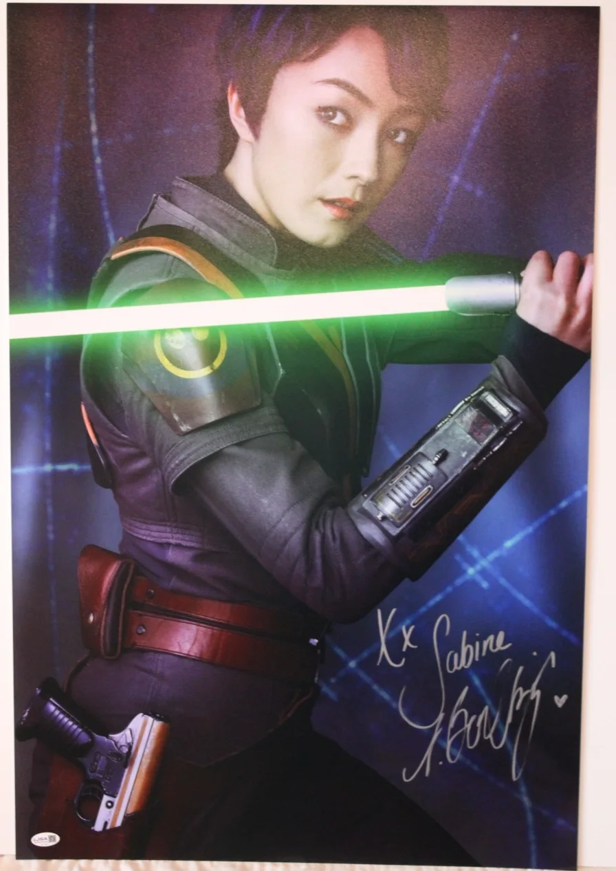 Natasha Liu Bordizzo — Natasha Liu Bordizzo Signed 20x30 Photo Ahsoka “Sabine” Autograph JSA COA Star W