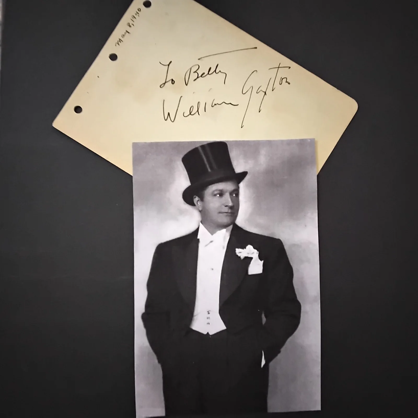 William Gaxton SIGNED Paper Movie Stage Actor Anything Goes Musicals Gershwin, изображение 5