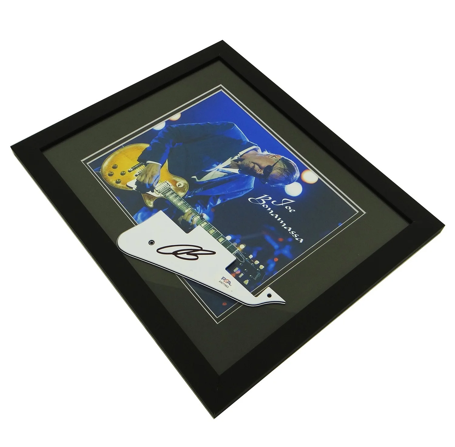 Joe Bonamassa Hand-Signed Pickguard on Custom Framed 8x10 Photo w/PSA COA, image 5