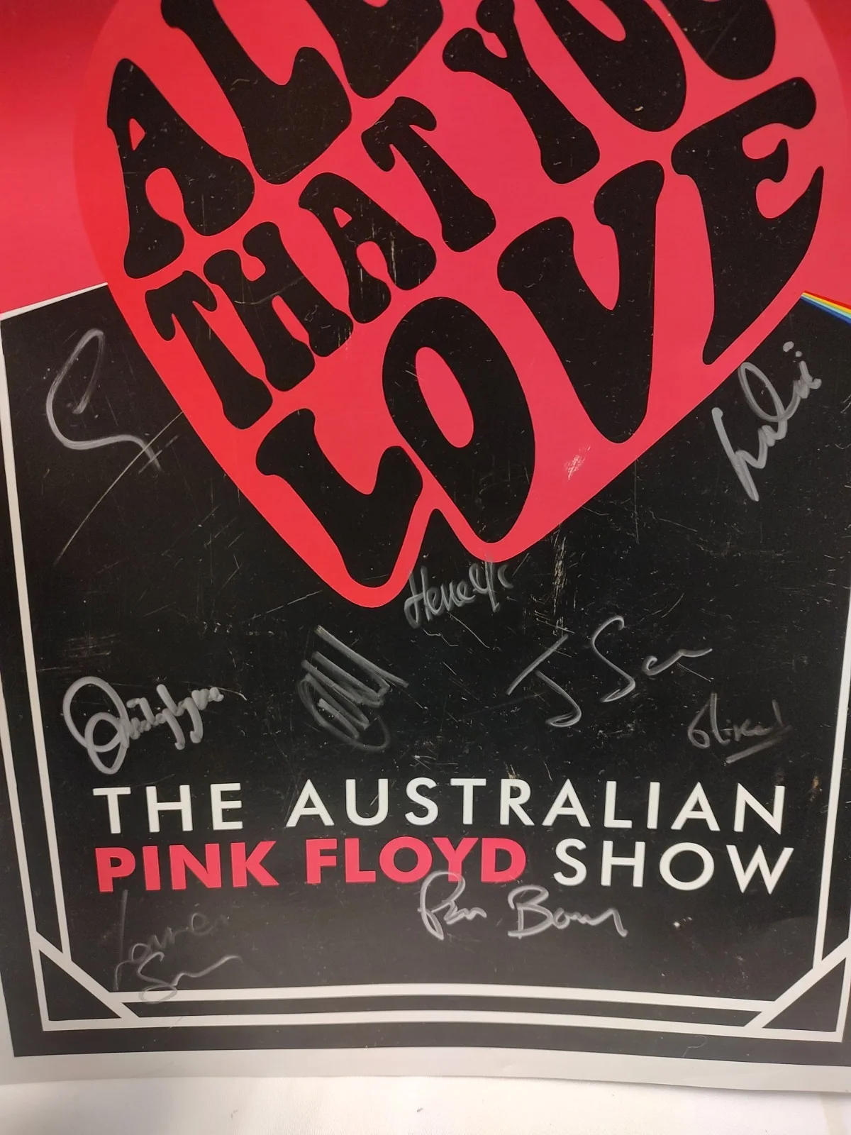 The Australian Pink Floyd Show Signed Poster 2019 World Tour All That You Love, изображение 2