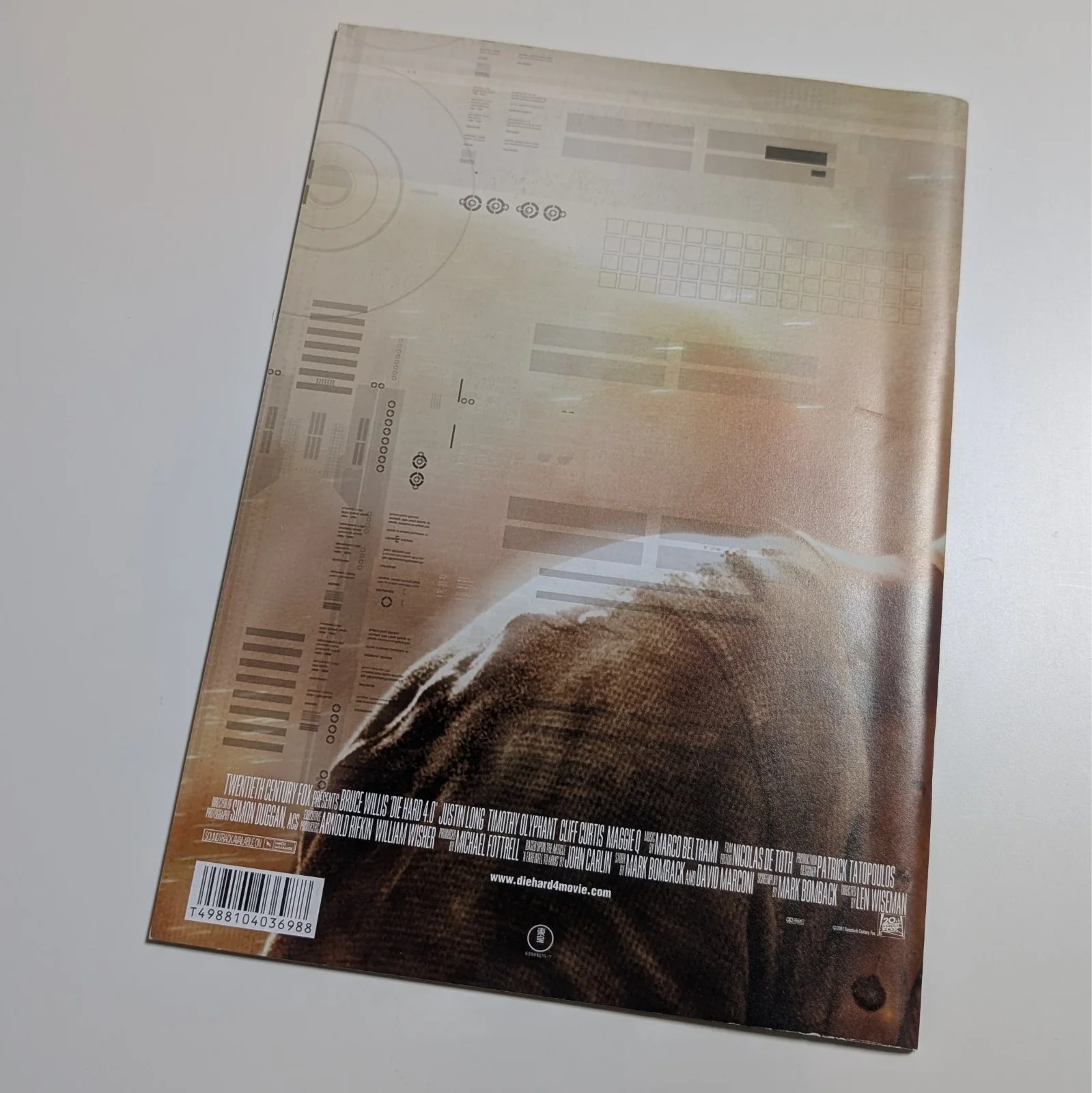 LIVE FREE or DIE HARD (2007) aka Die Hard 4.0 Vintage Japanese Movie Programme!, изображение 2