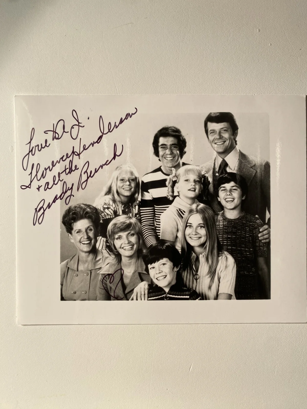 Florence Henderson — Florence Henderson, 5" x 4" The Brady Bunch autographed photo