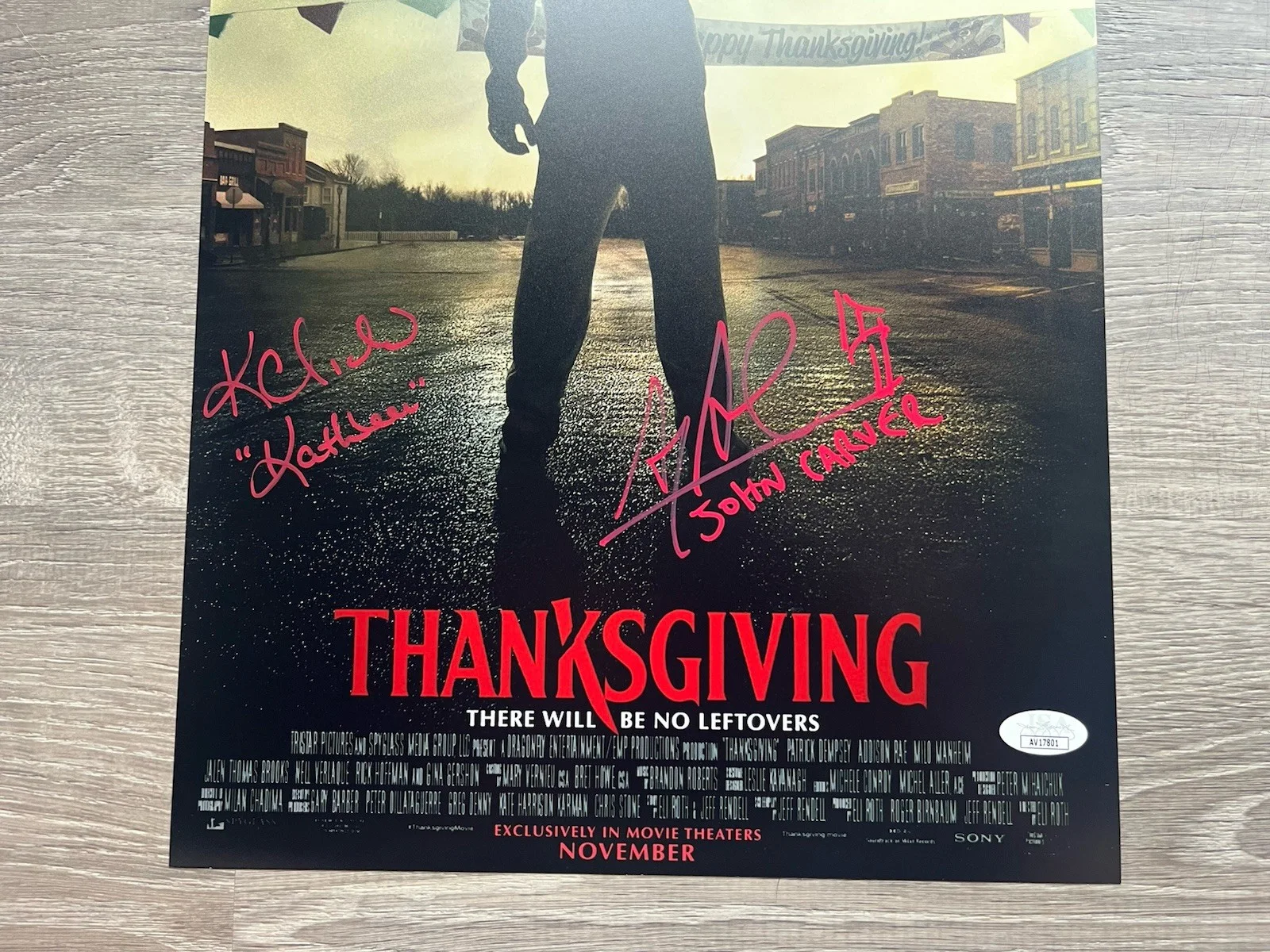 Karen Cliche Alex Armbruster Signed Thanksgiving 11x17 Photo JSA COA John Carver, изображение 3