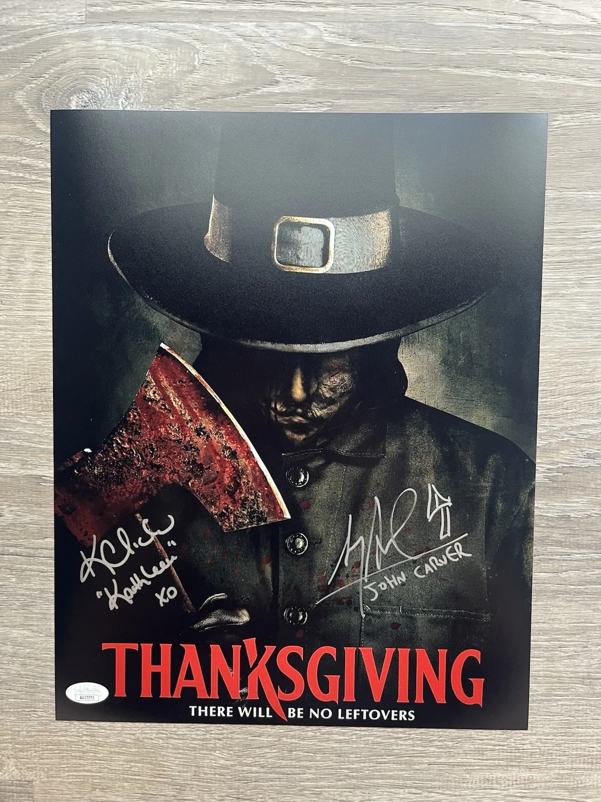 Karen Cliche Alex Armbruster Signed Thanksgiving 11x14 Photo JSA COA John Carver, изображение 2