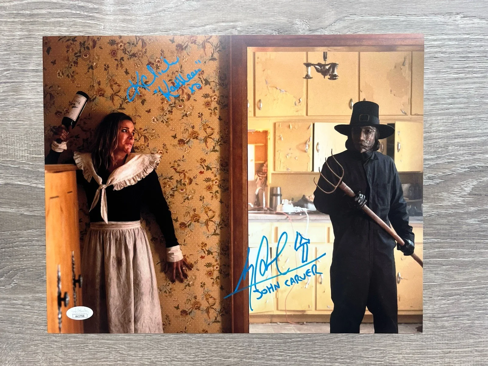 Karen Cliche Alex Armbruster Signed Thanksgiving 11x14 Photo JSA COA John Carver, изображение 2