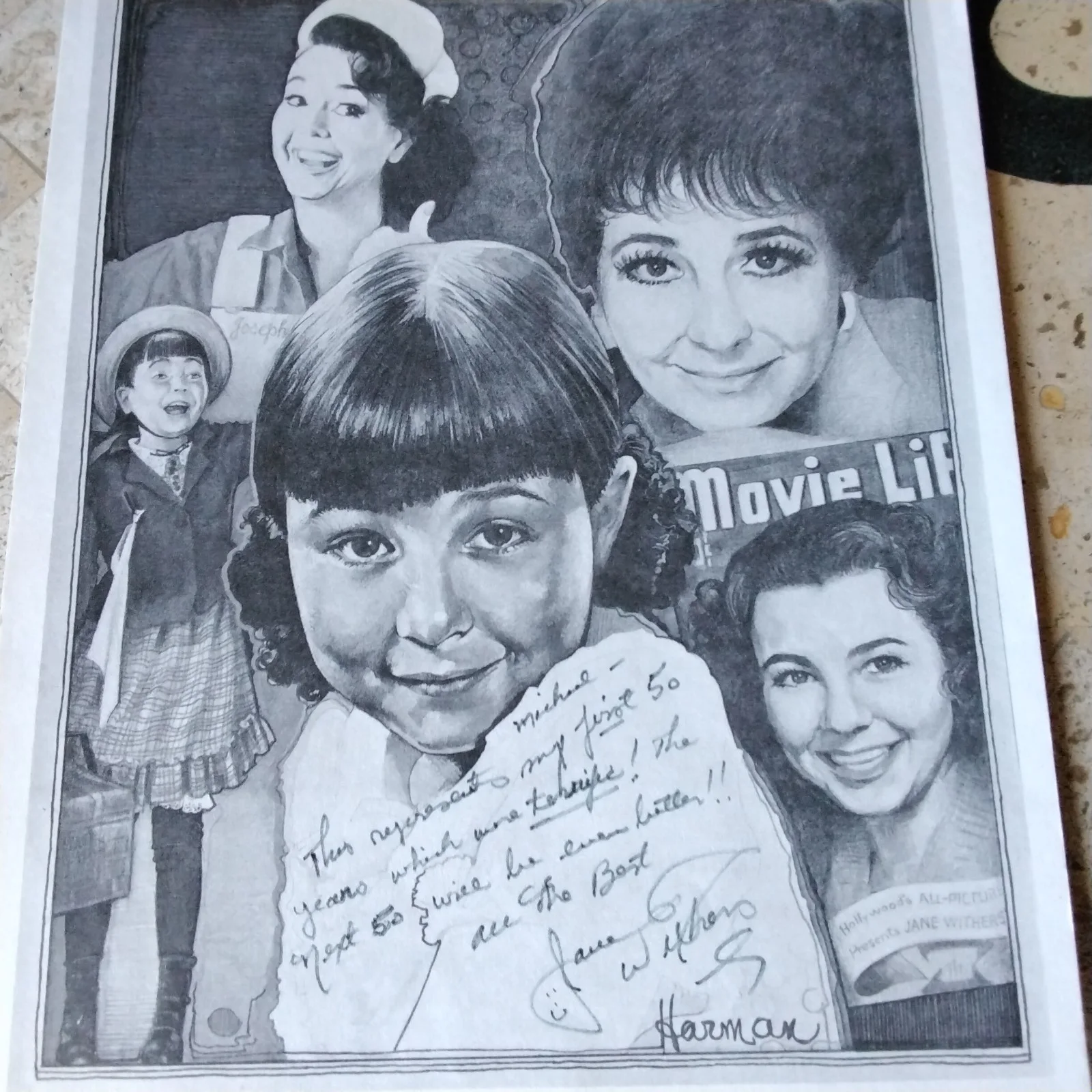 Jane Withers SIGNED Photo 30s Movie TV Child Actress Bright Eyes Cute 50 Years, изображение 2