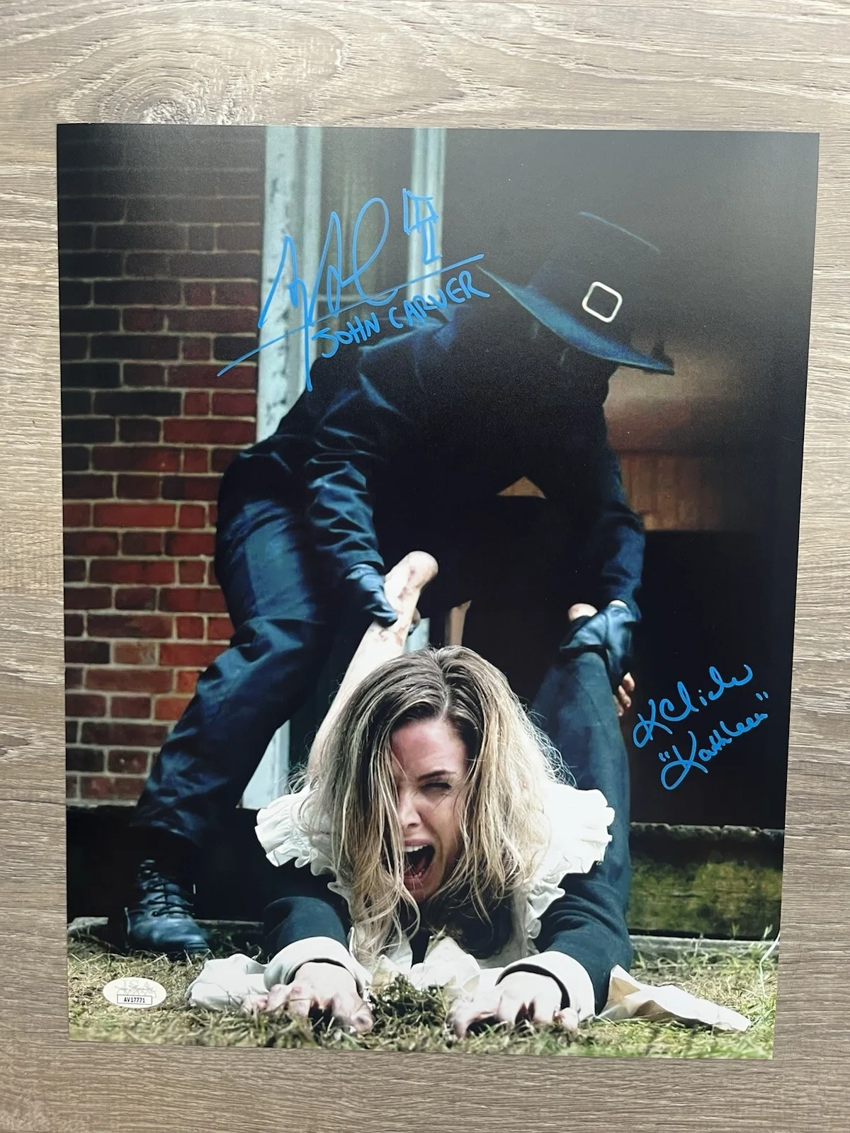 Karen Cliche Alex Armbruster Signed Thanksgiving 11x14 Photo JSA COA John Carver, изображение 2