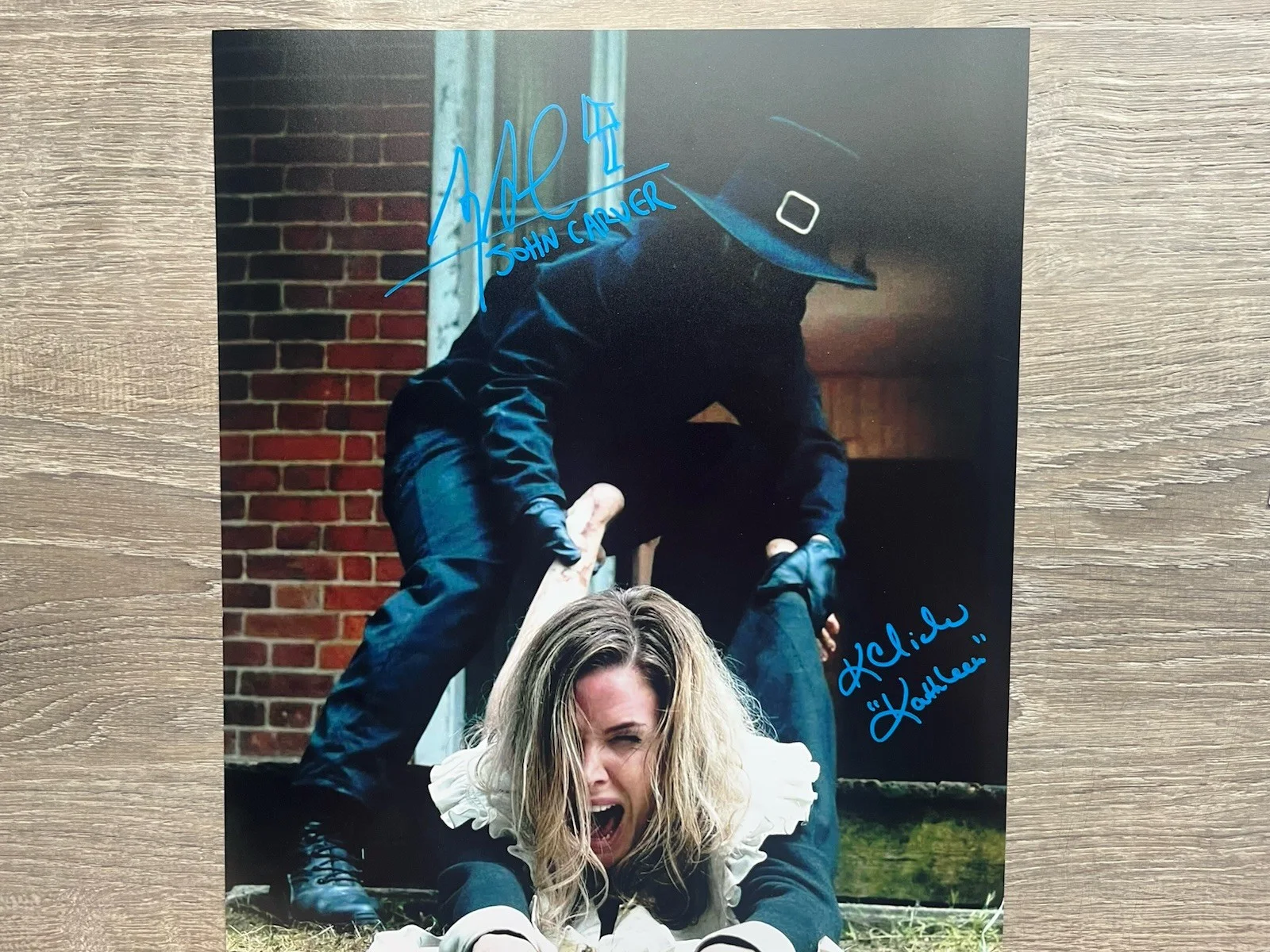 Karen Cliche Alex Armbruster Signed Thanksgiving 11x14 Photo JSA COA John Carver, изображение 3