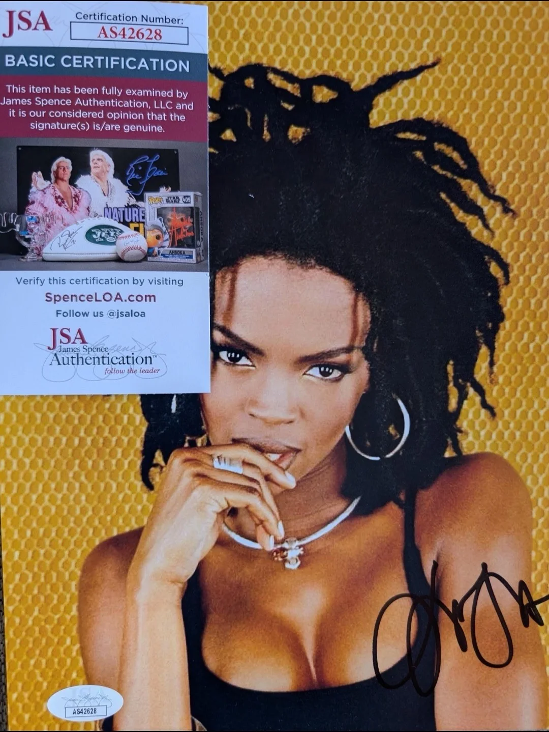 Autographed Lauryn Hill 8x10 Inch Photo with COA From JSA, image 2