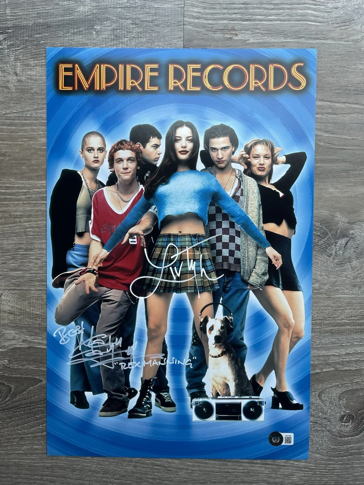 Liv Tyler and Maxwell Caulfield Signed Empire Records 11x17 Photo Beckett COA, изображение 2