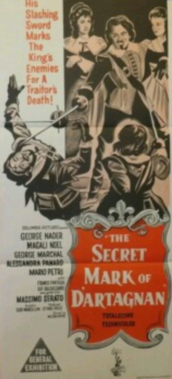 The Secret Mark of Dartagnan Australian Daybill Poster 1972 13" X 30" Inches, изображение 2