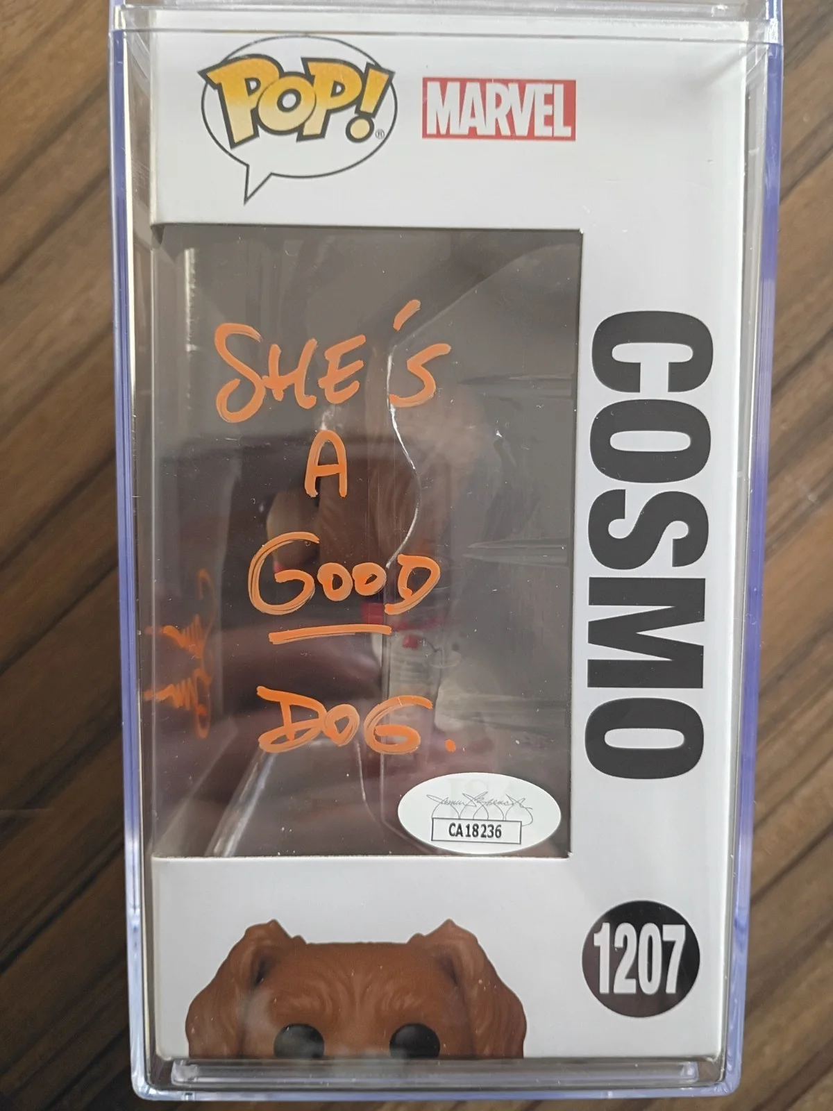 Funko Pop Cosmo Guardians of the Galaxy Vol. 3 Signed Celebrity Authentics #1207, image 2