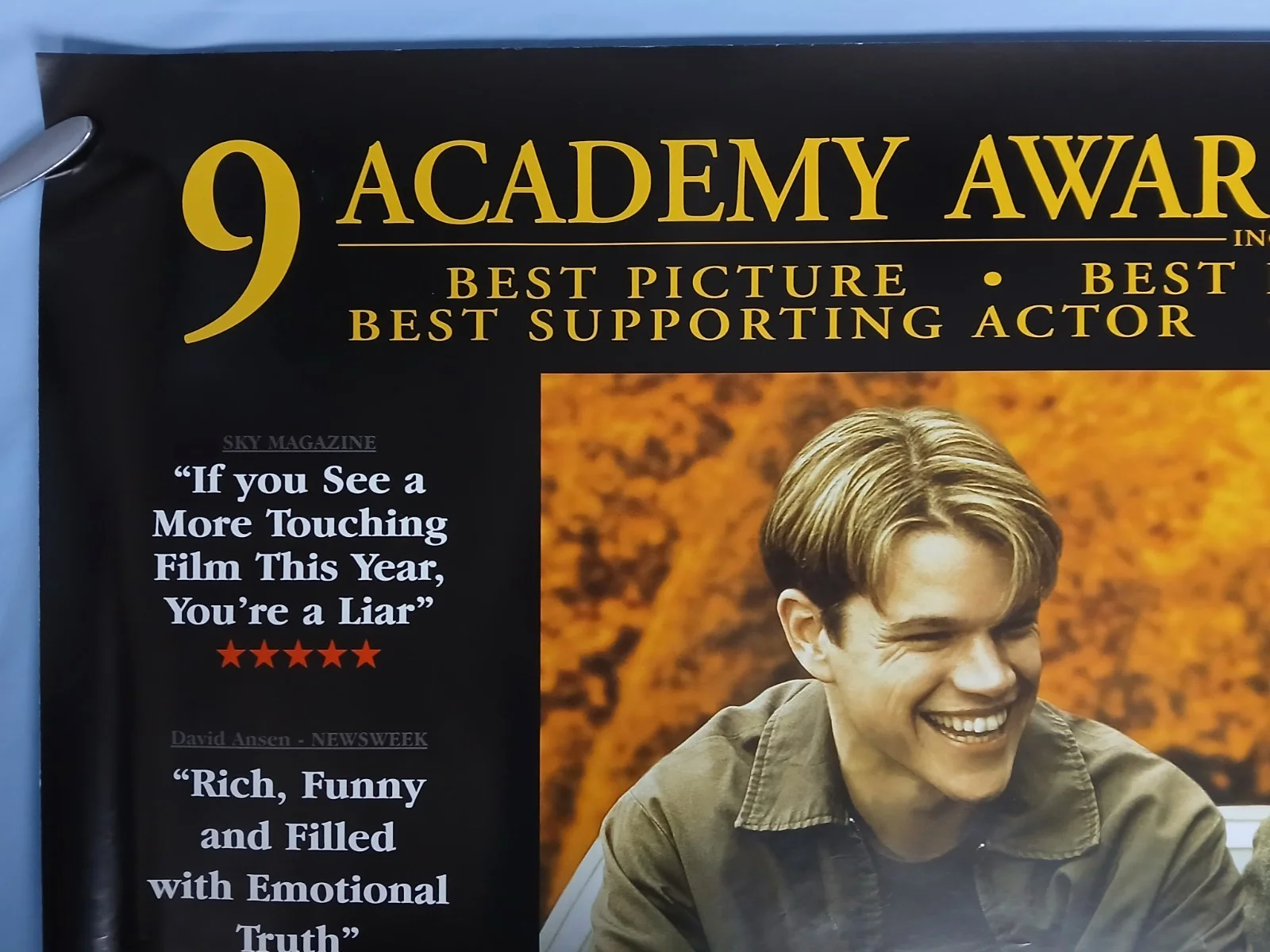 GOOD WILL HUNTING (1997) original UK quad poster - Matt Damon, Robin Williams, изображение 2