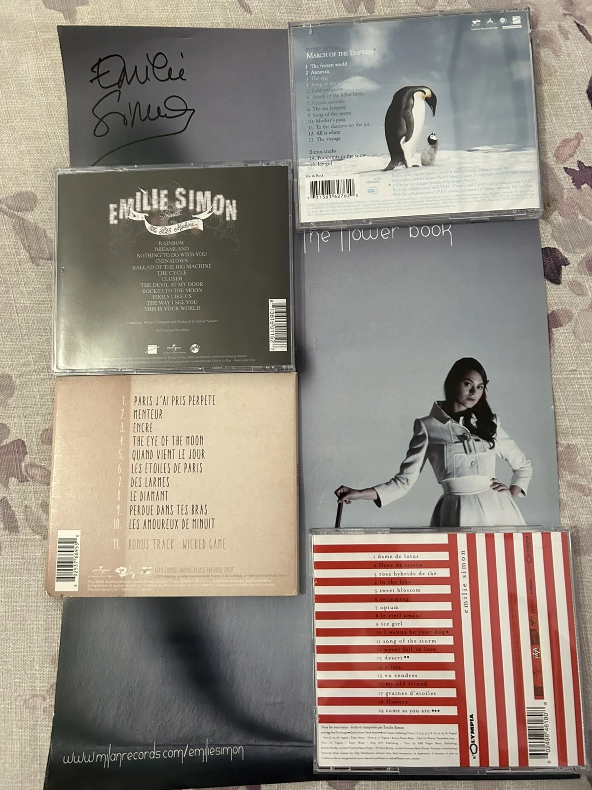 Signed Emilíe Simon Bundle, Autographed Poster + 4 CDs Electronic Art Pop EMILIE, image 4