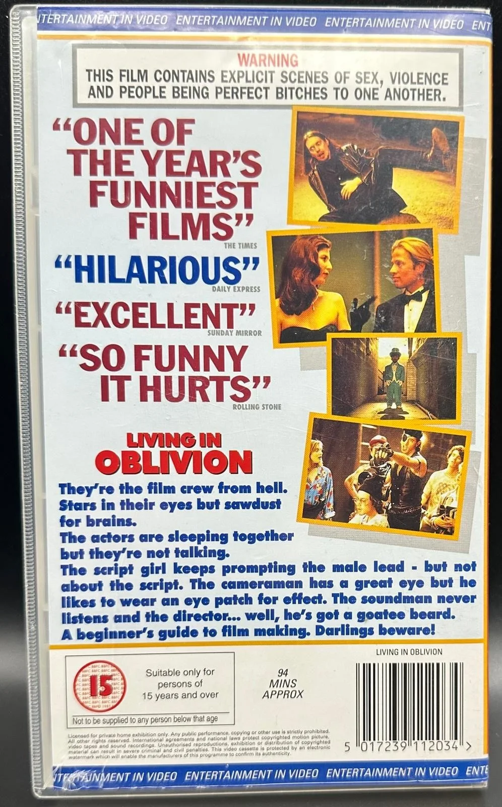 Living in Oblivion VHS (1995) Tom DiCillo Steve Buscemi UK PAL – Hard to Find, изображение 2