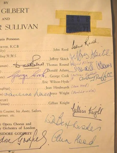 H.M.S. PINAFORE D'OYLY CARTE OPERA I. GODFREY LP BOX - Autographs Letters Extras, изображение 3