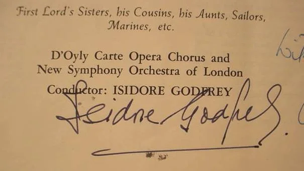 H.M.S. PINAFORE D'OYLY CARTE OPERA I. GODFREY LP BOX - Autographs Letters Extras, изображение 5