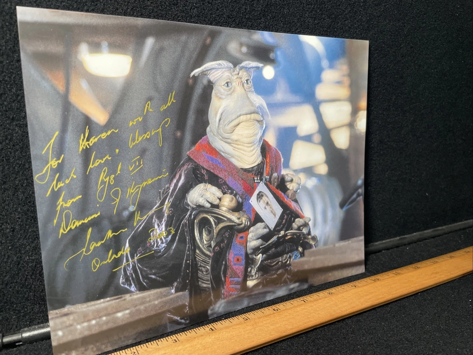 Cast — FARSCAPE Cast Signed Autographed Dominar Rygel Photo, image 3