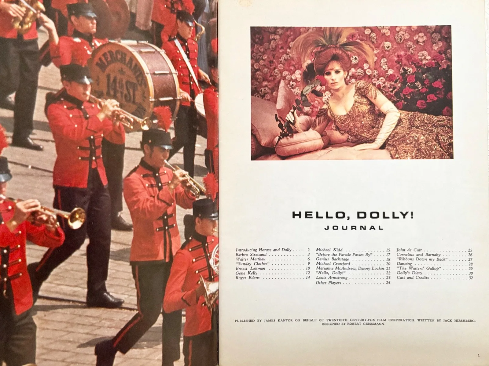 Hello Dolly Cinema Souvenir Programme 1969 Barbara Streisand Walter Matthau, image 2
