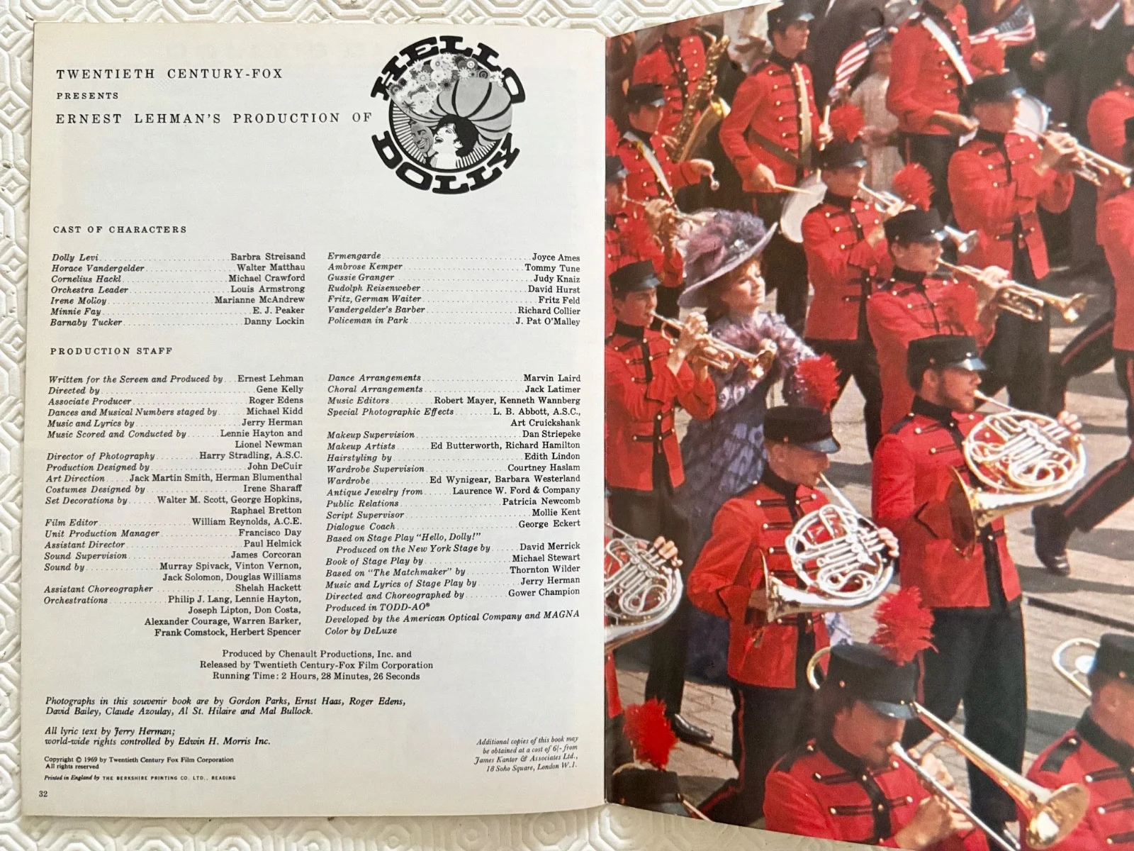 Hello Dolly Cinema Souvenir Programme 1969 Barbara Streisand Walter Matthau, image 4