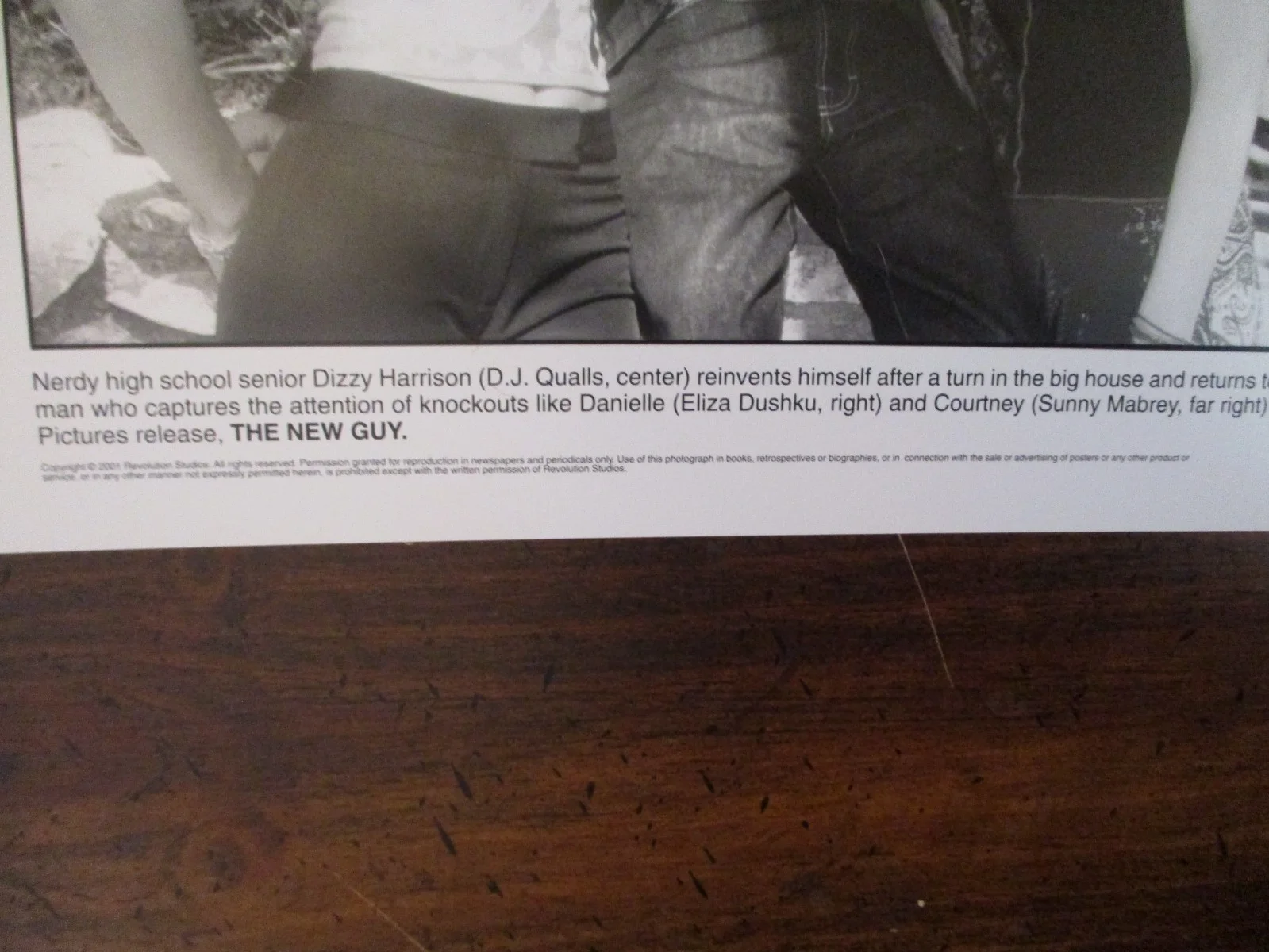 Eliza Dushku/Sunny Mabrey/DJ Qualls("THE NEW GUY")2002 Black & White Press Photo, изображение 3