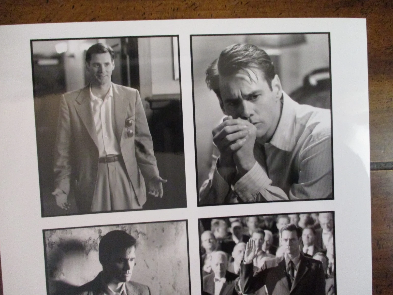 Jim Carrey ("THE MAJESTIC") 2001 8" x 10" Glossy Black and White Press Photo, изображение 2