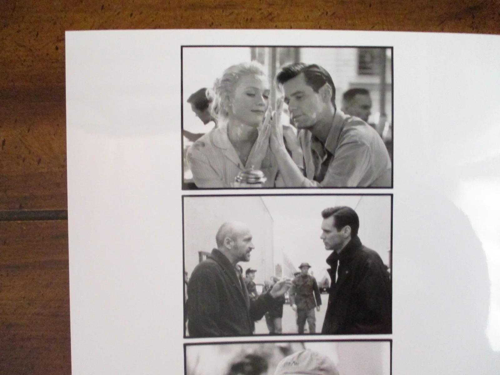 Laurie Holden/Jim Carrey/Frank Darabont(THE MAJESTIC)2001 8x10 B & W Press Photo, изображение 2