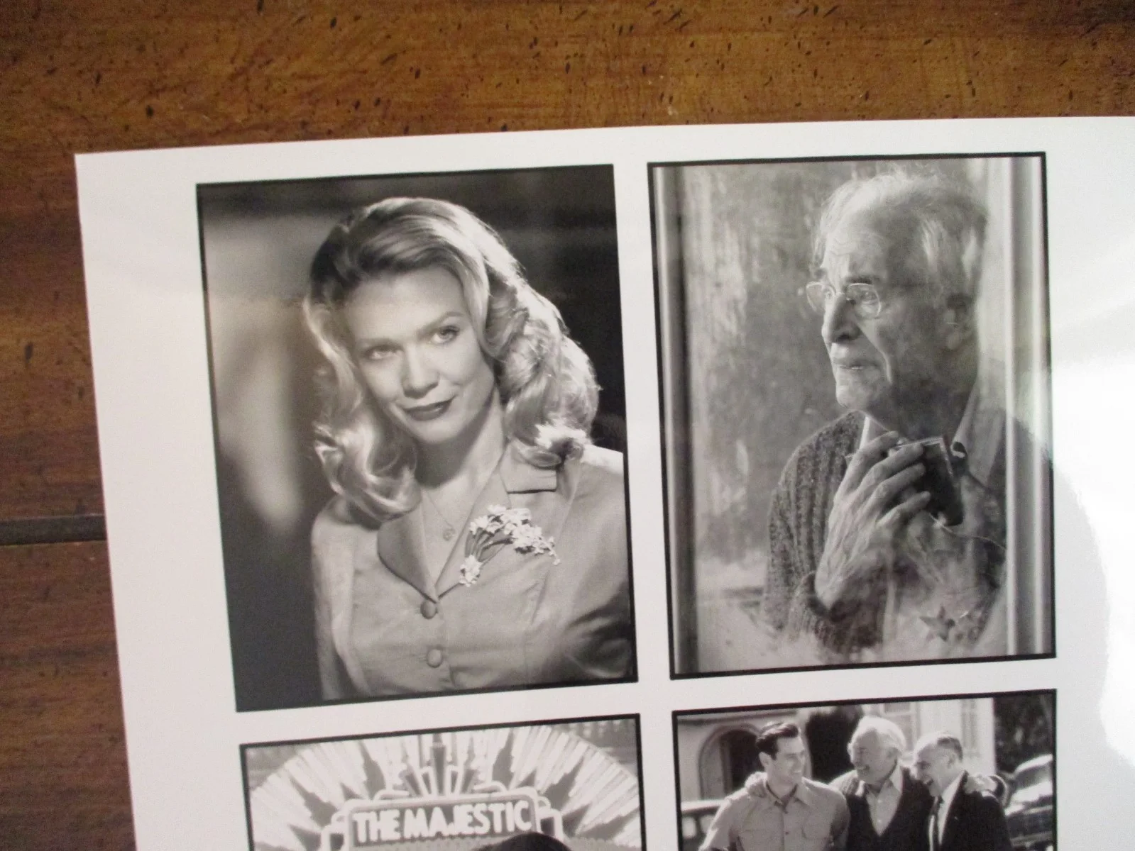 Laurie Holden/Martin Landau/Jim Carrey(THE MAJESTIC)2001 8 x10 B & W Press Photo, изображение 2