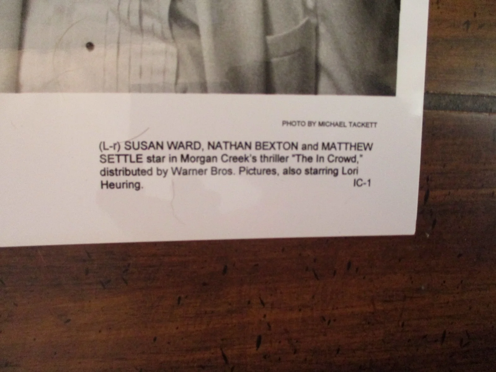 Susan Ward/Nathan Bexton/Matthew Settle("THE IN CROWD")2000 10 x 8 B & W Photo, изображение 3