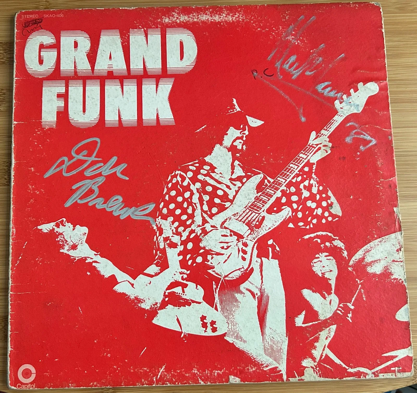 Grand Funk Railroad "Grand Funk" Vinyl - Autographed/Signed - Mark Farner +1, изображение 2