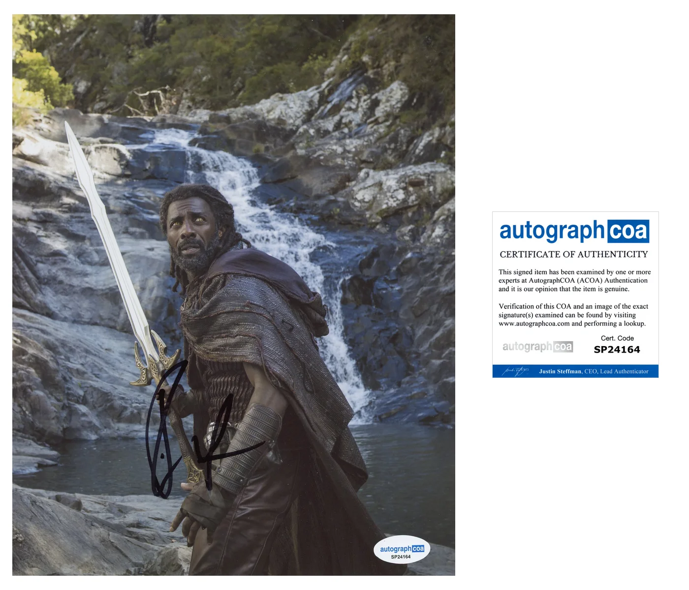 Idris Elba — Idris Elba Signed Autographed THOR RAGNAROK Heimdall 8x10 Photo EXACT Proof ACOA