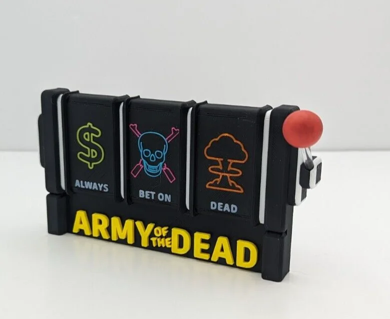 Army of the Dead - one armed bandit - 3D Printed movie logo 250mm wide, изображение 2