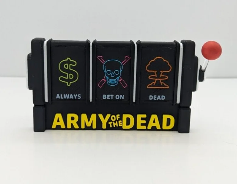 Army of the Dead - one armed bandit - 3D Printed movie logo 250mm wide, изображение 4
