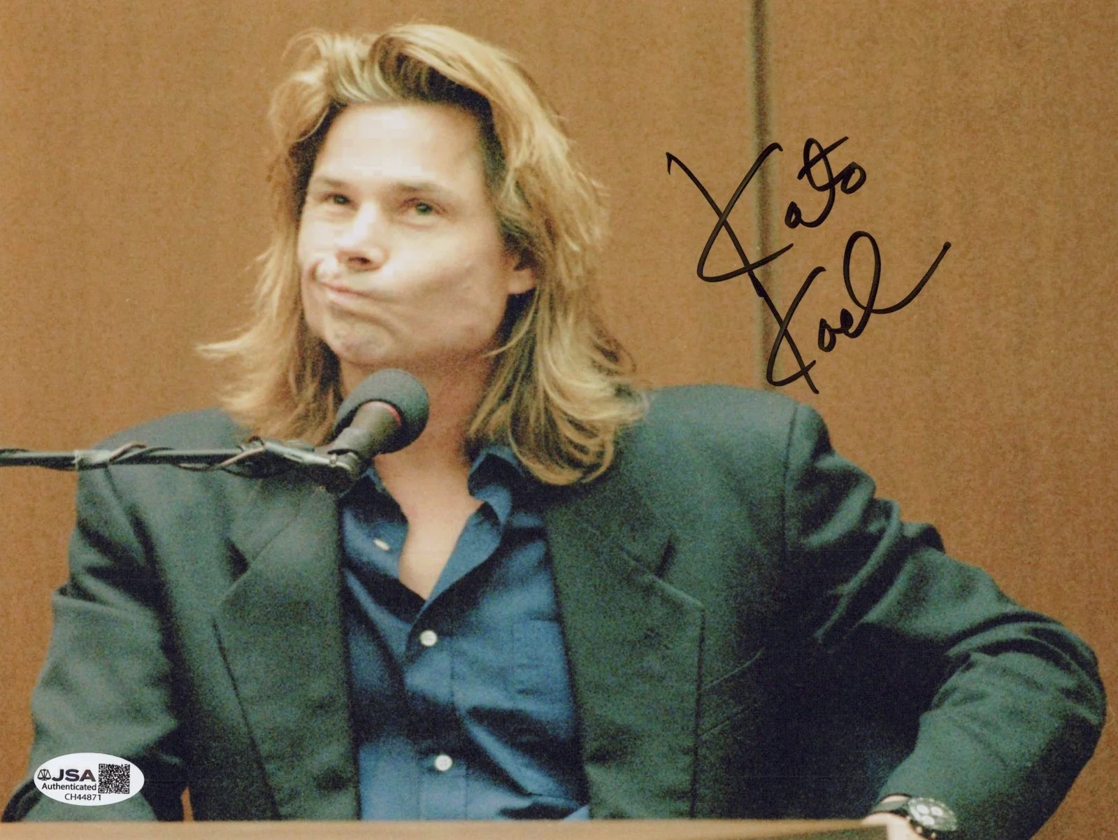 KATO KAELIN — KATO KAELIN Signed TESTIFIES IN O.J. TRIAL 8x10 Photo Autograph JSA COA CERT