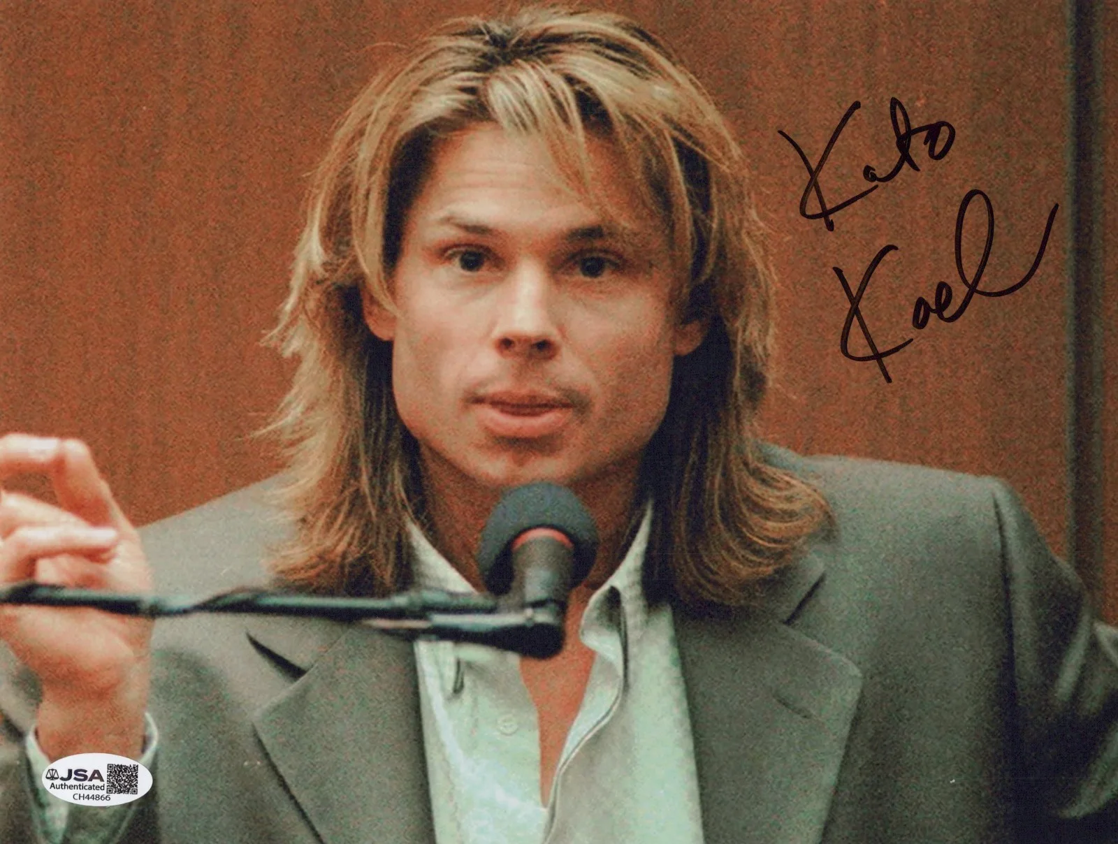 KATO KAELIN — KATO KAELIN Signed TESTIFIES IN O.J. TRIAL 8x10 Photo Autograph JSA COA CERT